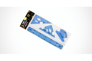 JOGO GEOMÉTRICO FLEXÍVEL 4 PEÇAS - COR AZUL