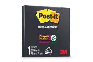 POST-IT 3M PRETO 76X76MM 60F NOTAS ADESIVAS