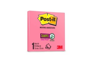 POST-IT 3M ROSA POPPY 76X76MM 90F NOTAS ADESIVAS
