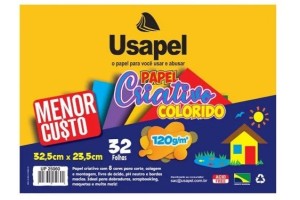 BLOCO CRIATIVO USAPEL 8 CORES 325X235 120G 32FLS