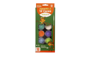 AQUARELA ESCOLAR LEO E LEO 12 CORES  LEONORA