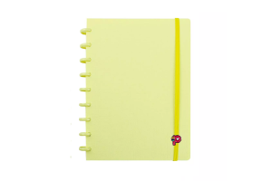CADERNO POP DISC YUMMY COLORS MEDIO COR:AMARELO BAUNILHA